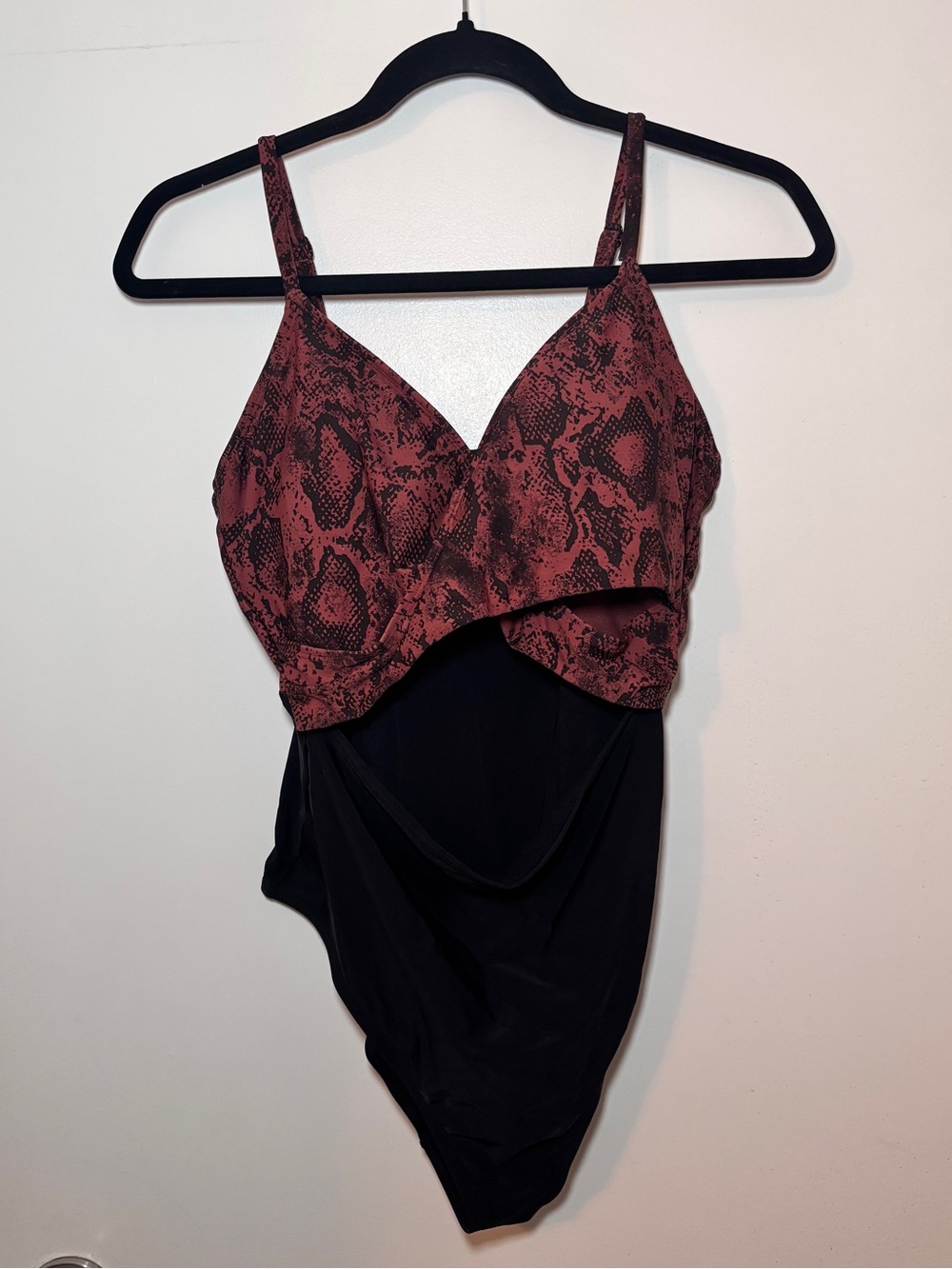 Snake-Print One Piece Bathing Suit